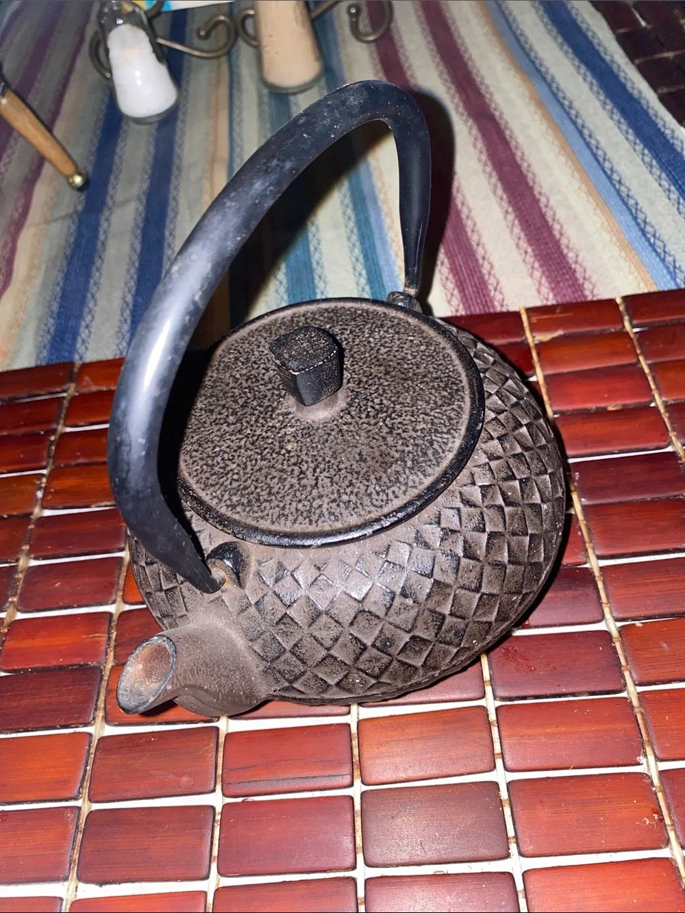 Vintage Japanese Cast Iron Teapot (stand not included)